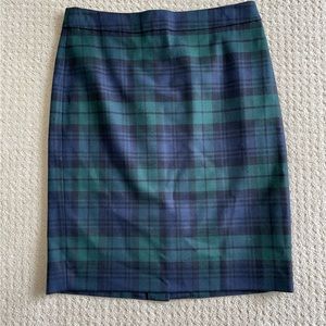 J. Crew plaid pencil skirt
